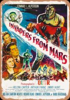Invaders from Mars 1953 11" X 14" Metal Sign