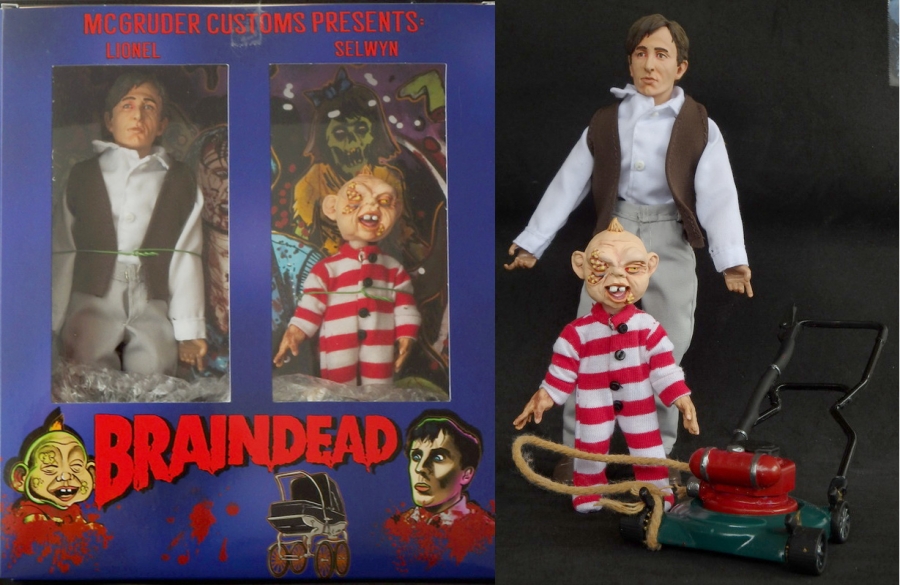 BrainDead Dead Alive Lionel & Selwyn Normal Version 8" Retro Style Figure Set - Click Image to Close