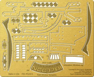 Star Trek U.S.S. Enterprise NCC-1701 Refit 1/537 Scale Window Templates Photoetch Set