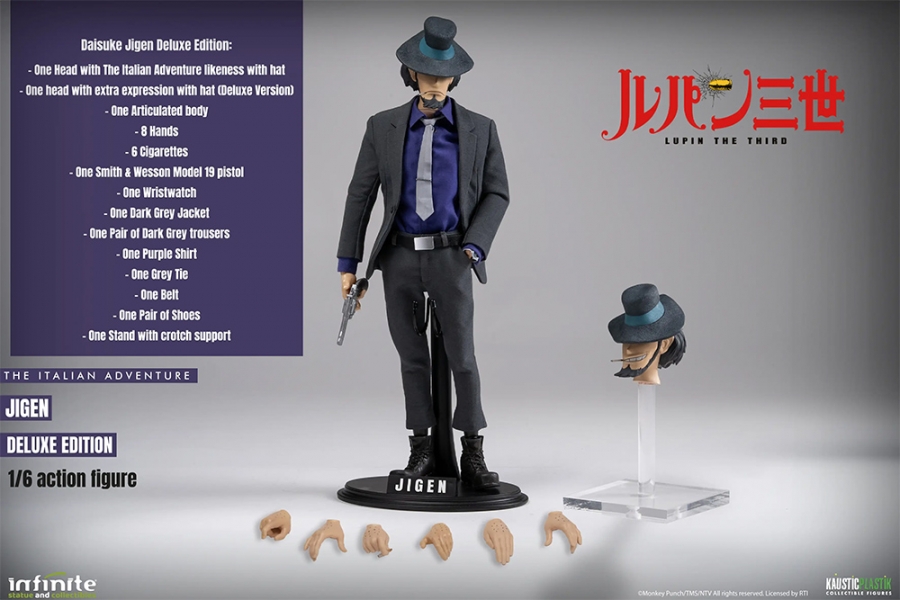 Lupin the 3rd Italian Adventure Jigen 1/6 Scale Deluxe Figure by Infinite Statue - Click Image to Close