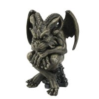 Gargoyle with Ram Horns Statue