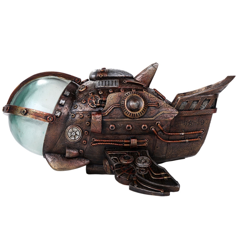 Steampunk Spaceship with LED Lights - Click Image to Close