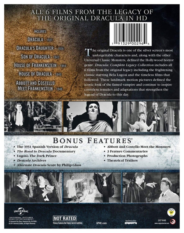 Dracula The Complete Legacy Collection Blu-Ray - Click Image to Close
