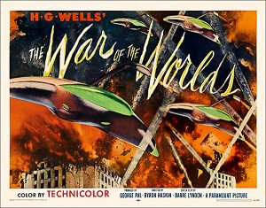 War of the Worlds 1953 Style "B" Half Sheet Poster Reproduction