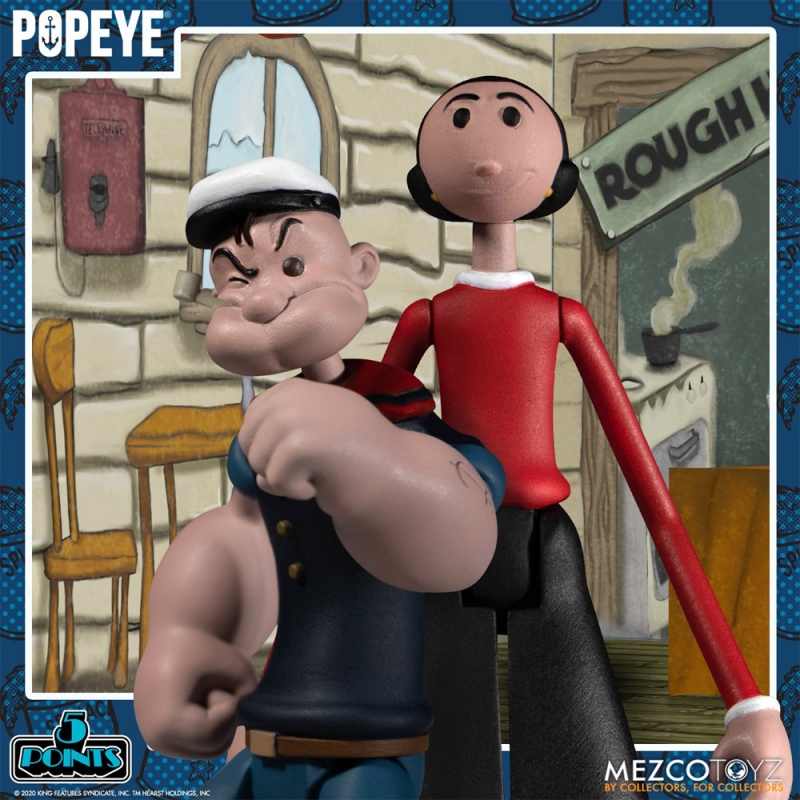 Popeye 5 Points Deluxe 4 Figure Set - Click Image to Close