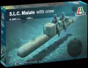 Italian Navy S.L.C. Maiale Human Torpedo with Crew Figures 1/35 Scale Model Kit