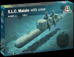 Italian Navy S.L.C. Maiale Human Torpedo with Crew Figures 1/35 Scale Model Kit