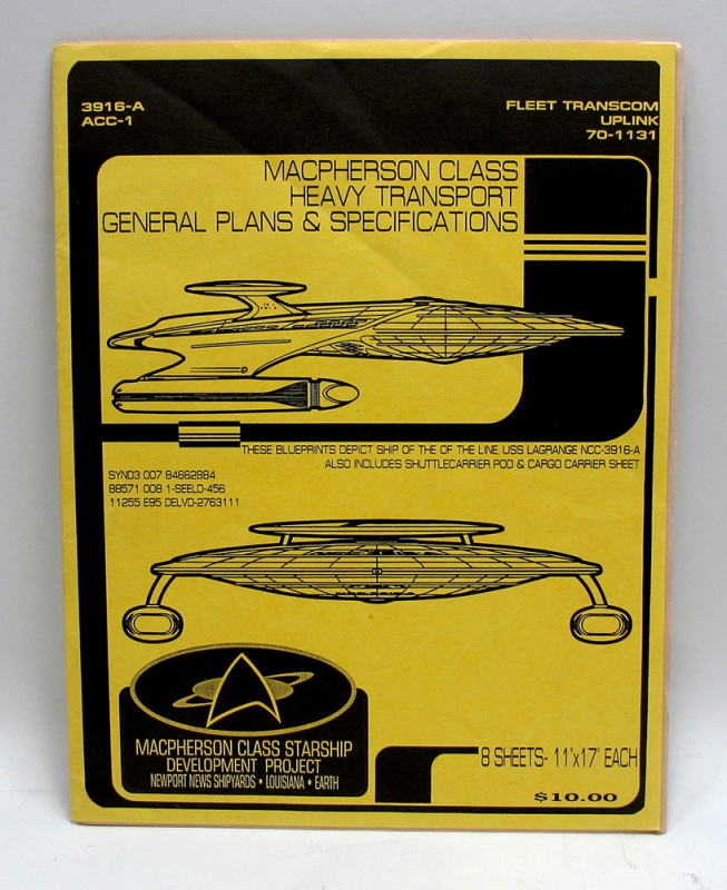 Star Trek TNG Macpherson Class Statship Data Sheet Blueprints - Click Image to Close