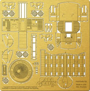 2001: A Space Odyssey Discovery 1/144 Scale Cockpit and Airlock Photoetch Detail Set for Moebius Model Kit