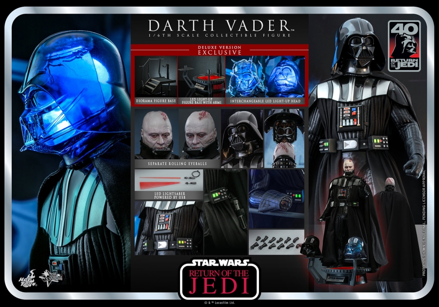 Star Wars: Return of the Jedi - Darth Vader 1/6 Scale Figure (DELUXE VER) By Hot Toys - Click Image to Close