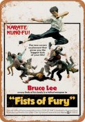 Bruce Lee Fists or Fury 1973 Movie Poster Metal Sign 9" x 12"