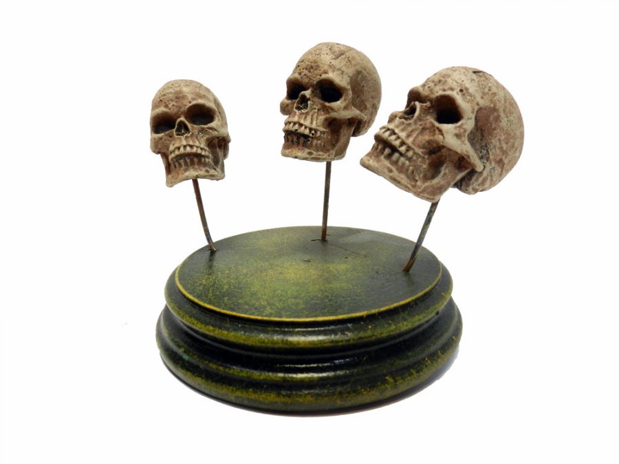 Human Skull Resin Model Set of (3) For Customizing Kits - Click Image to Close
