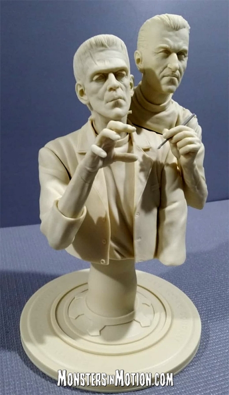 Frankenstein Jack Pierce and Boris Karloff Tribute Bust Model Kit - Click Image to Close