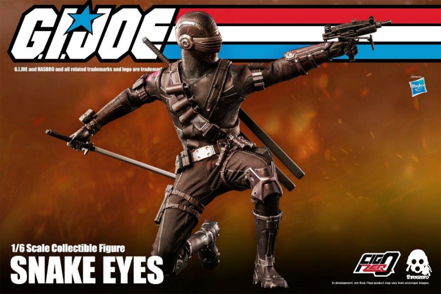 G.I. Joe Snake Eyes 1/6 Scale Figure by ThreeA Toys - Click Image to Close