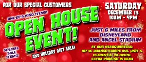 Holiday Open House Event Saturday December 13th 2025