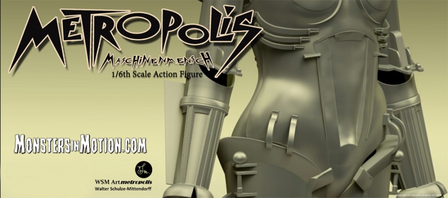 Metropolis Maria Maschinenmensch Robot 1/6 Scale Metal Alloy Figure - Click Image to Close