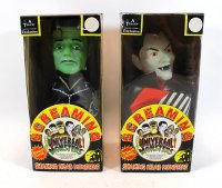 Universal Monsters Dracula and Frankenstein Screaming Figures by Telco