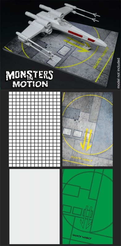 Star Wars Hanger Deck #1 Display Base for Models of Different Scales by Green Strawberry - Click Image to Close