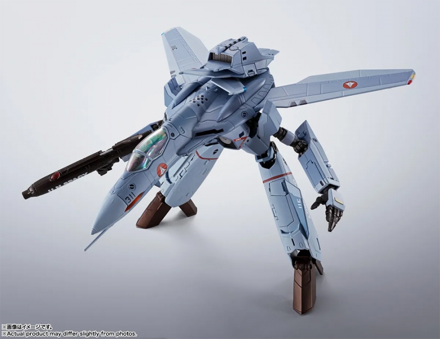 Macross Zero VF-0A Phoenix Valkyrie with QF-2200D-B Ghost Hi-Metal R Transforming Figure - Click Image to Close