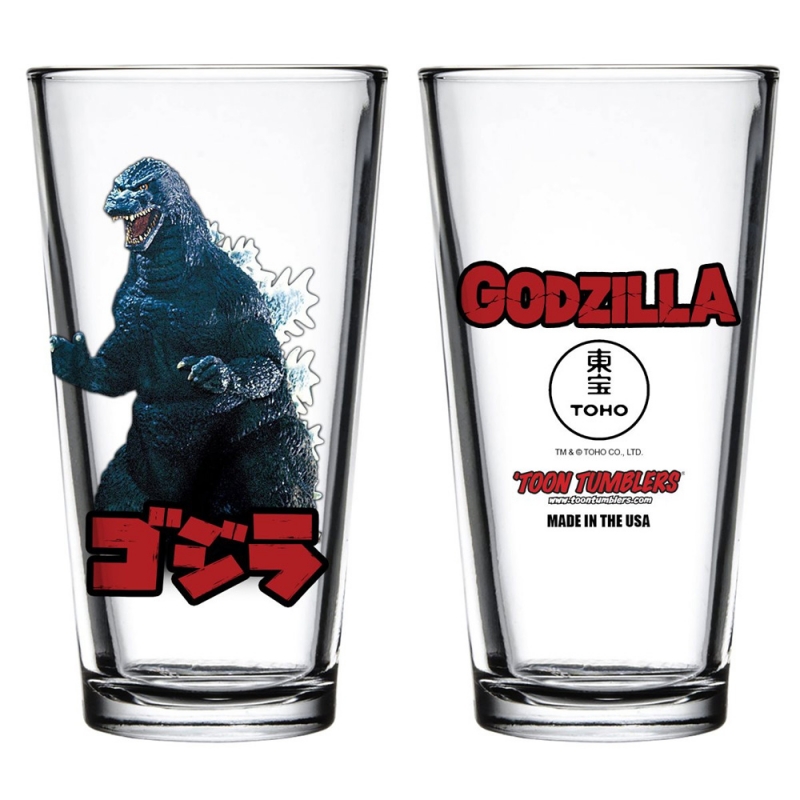 Godzilla Figure Toon Tumbler Pint Glass - Click Image to Close
