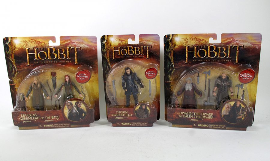 Hobbit Lot of 3 Packs of 3.75 Inch Figures by Bridge - Click Image to Close