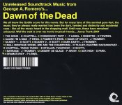 Dawn of the Dead Unreleased Incidental Music Soundtrack CD