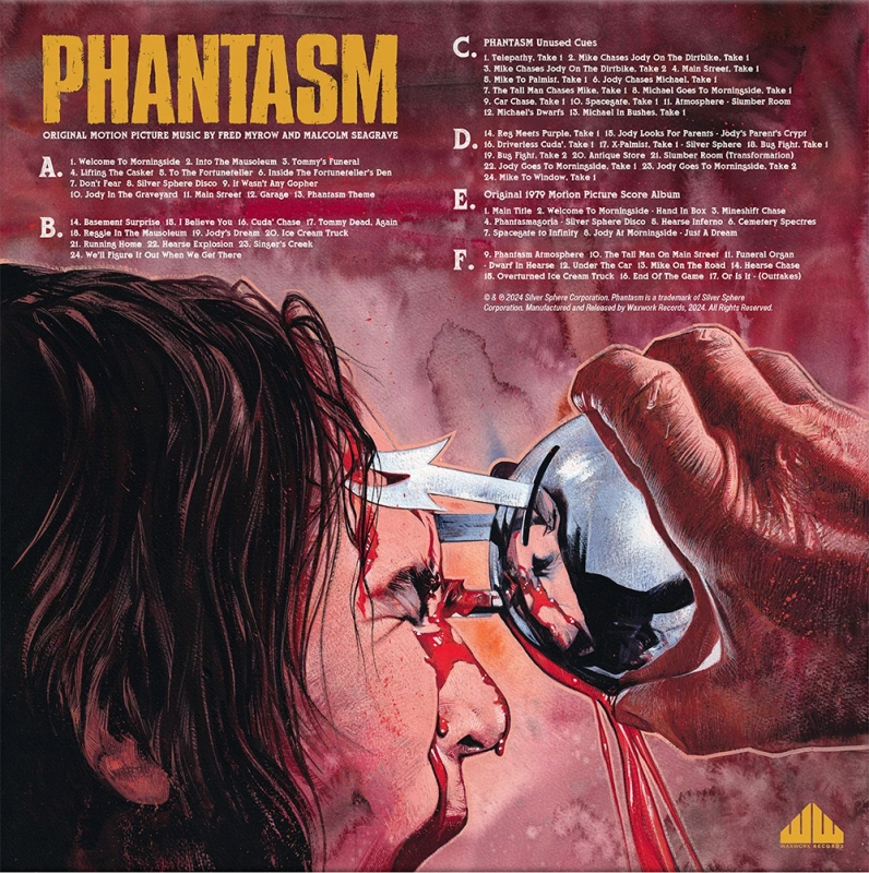 Phantasm 1979 Complete Soundtrack Vinyl LP 3-Disc Set Fred Myrow and Malcolm Seagrave - Click Image to Close