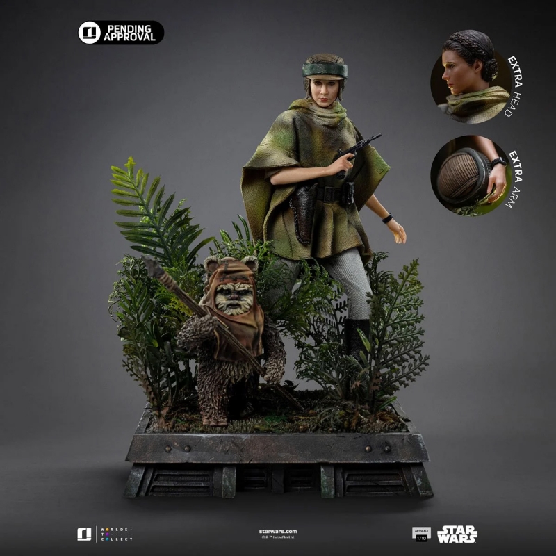 Star Wars: Return of the Jedi Leia and Wicket 1/10 Scale Art Scale Limited Edition Statue - Click Image to Close