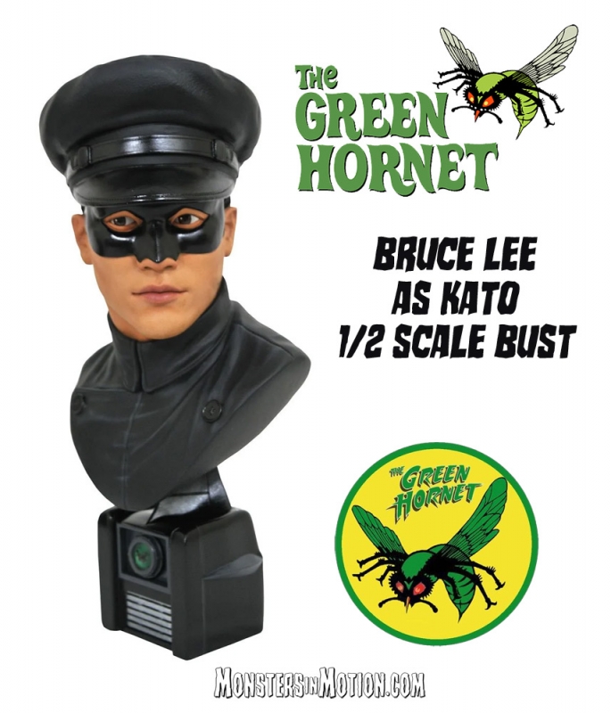 Green Hornet 1966 Bruce Lee as Kato 1/2 Scale Bust - Click Image to Close