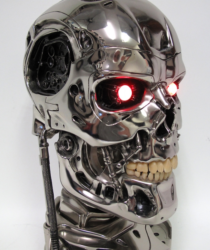 Terminator 2 Judgement Day Endoskeleton Endoskull Head T-800 Prop Replica by Hollywood Collector's Gallery - Click Image to Close