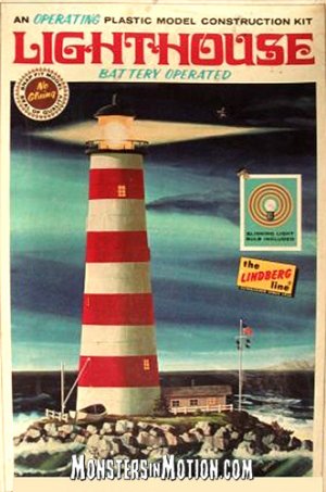 Lighthouse with Lights 1/160 Scale Model Kit Lindberg Re-Issue by Atlantis