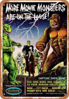 Aurora Movie Monsters on the Loose 1964 Metal Sign 9" x 12"