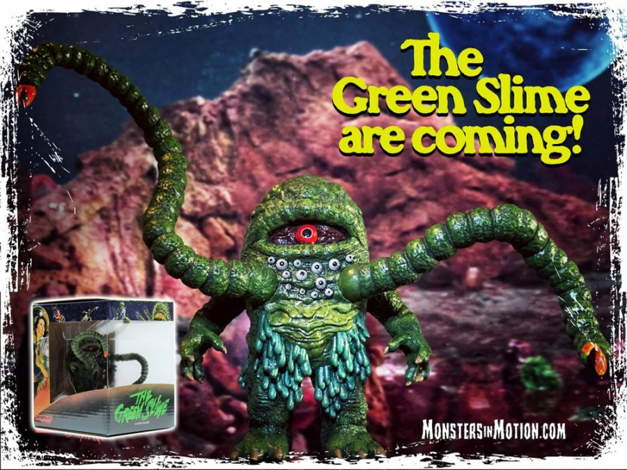 Green Slime Boxed Retro Action Figure - Click Image to Close