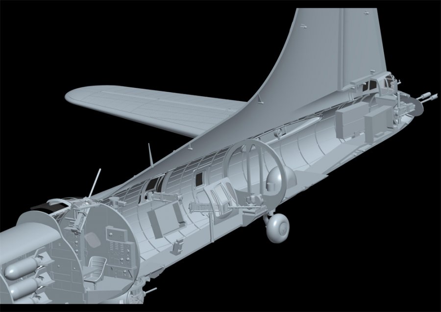 B-17G Flying Fortress Early Production 1/48 Scale Model Kit By HK Models - Click Image to Close