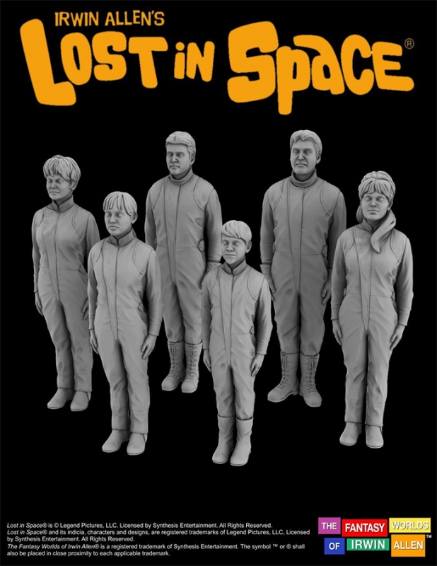 Lost In Space Robinson Family 1/35 Scale Figure Set Model Kit (Freezing Tube Version) - Click Image to Close
