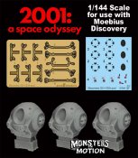 2001: A Space Odyssey Discovery 1/144 Scale Ultimate Upgrade Set 3-Pack Photoetch & Resin for Moebius Model Kit "Fruit Pack" by Green Strawberry