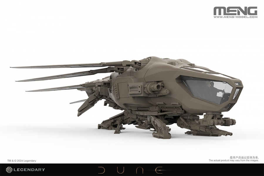 Dune 2021 Harkonnen Ornithopter 1/72 Scale Model Kit by Meng - Click Image to Close