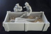 Monster Scenes Scale Strange Frankenstein McDougalls House of Horrors Crate and 3 Figure Model Kit