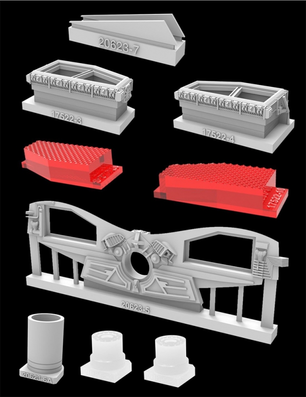 Star Trek Klingon Kronos One Impulse Engines Detail Set for 1/350 Scale Polar Lights Model Kit - Click Image to Close