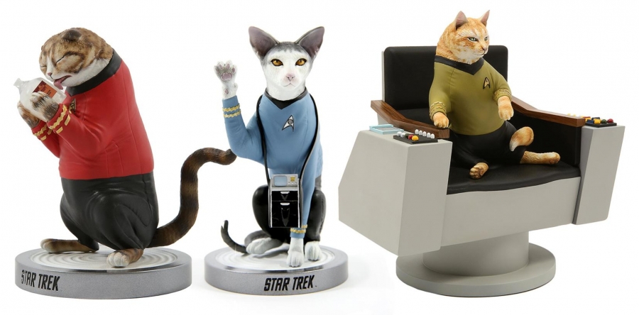 Star Trek Cat Statue Complete Bundle Chronicle Collectibles - Click Image to Close