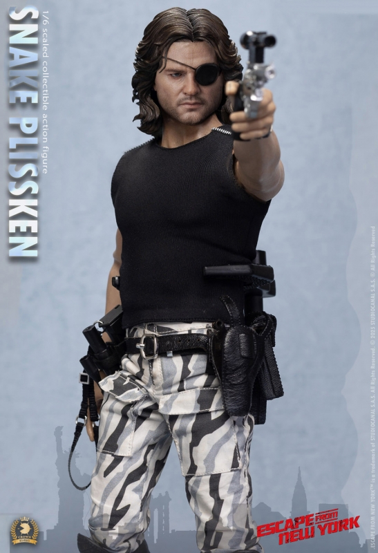 Escape from New York Snake Plissken (Sculpted Hair) Crown Series 1/6 Scale Figure - Click Image to Close