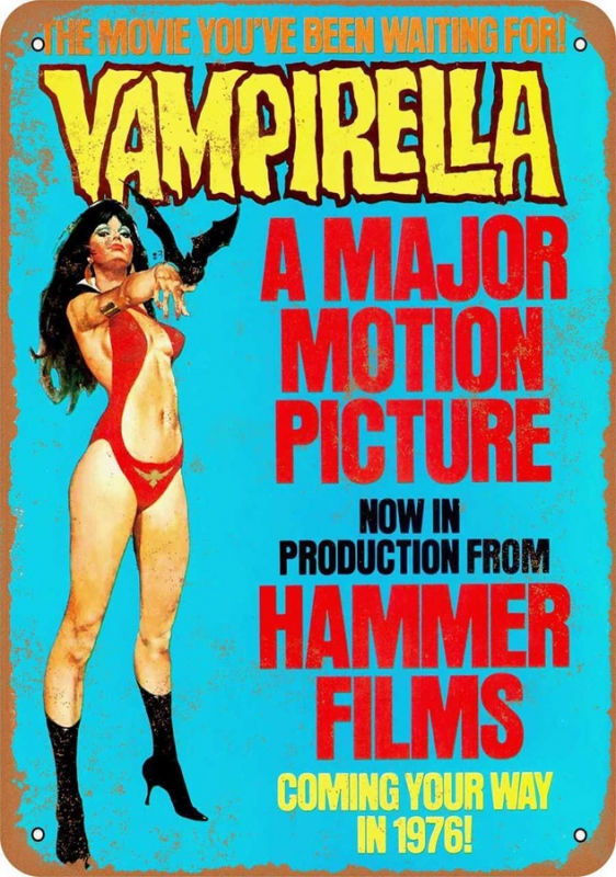 Vampirella 1976 Movie Poster Metal Sign 9" x 12" - Click Image to Close