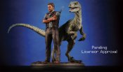 Jurassic World Owen and Blue Raptor 1/9 Scale Statue