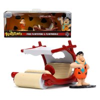 Flintstones Flintmobile Diecast W Fred Flintstone Figure 1/32 Hollywood Rides