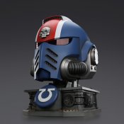 Warhammer 40K Ultramarines Lieutenant Titus MKX Helmet & Display Stand 1/1 Scale Replica