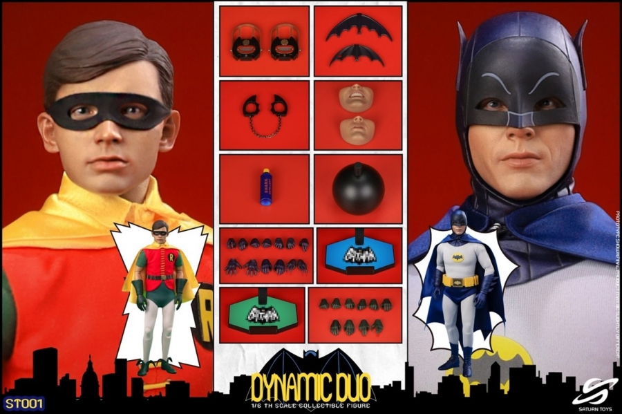 Dynamic Duo 1966 1/6 Figure Set By Saturn Toys - Click Image to Close