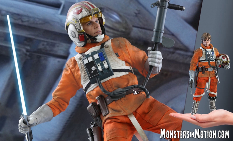 Star Wars Empire Strikes Back Luke Skywalker Snowspeeder Pilot 1/6 Figure by Hot Toys - Click Image to Close