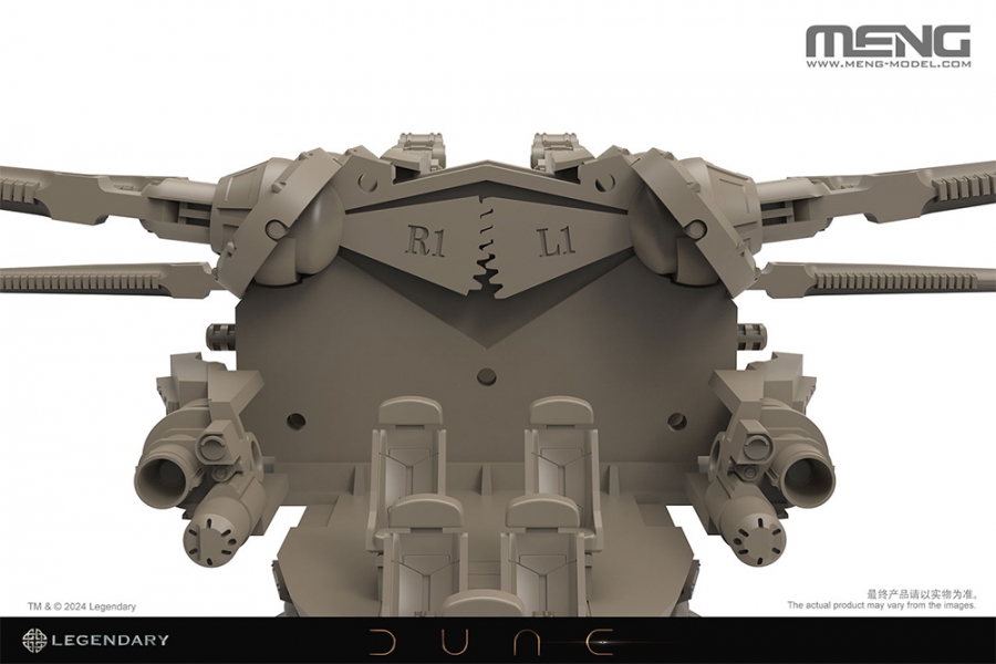 Dune 2021 Harkonnen Ornithopter 1/72 Scale Model Kit by Meng - Click Image to Close