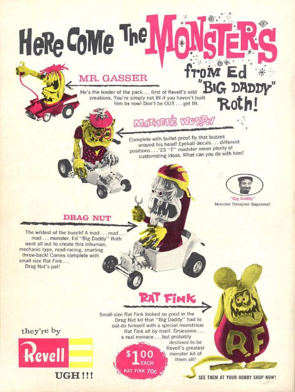Mr. Gasser Ed Roth 1963 Revell Re-Issue Model Kit by Atlantis - Click Image to Close