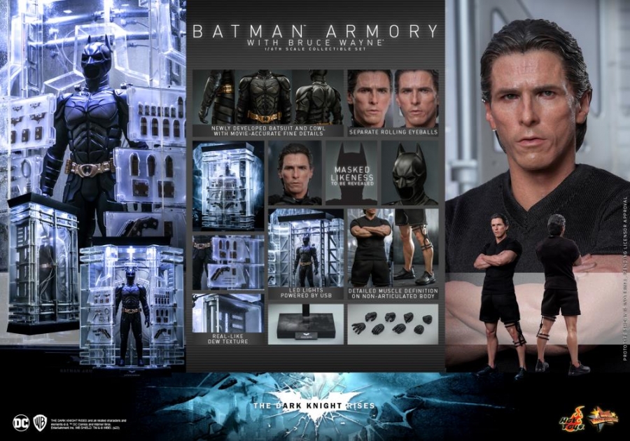 Batman: Dark Knight Rises - Batman Armory With Bruce Wayne 1/6 Scale Figure Set - Click Image to Close